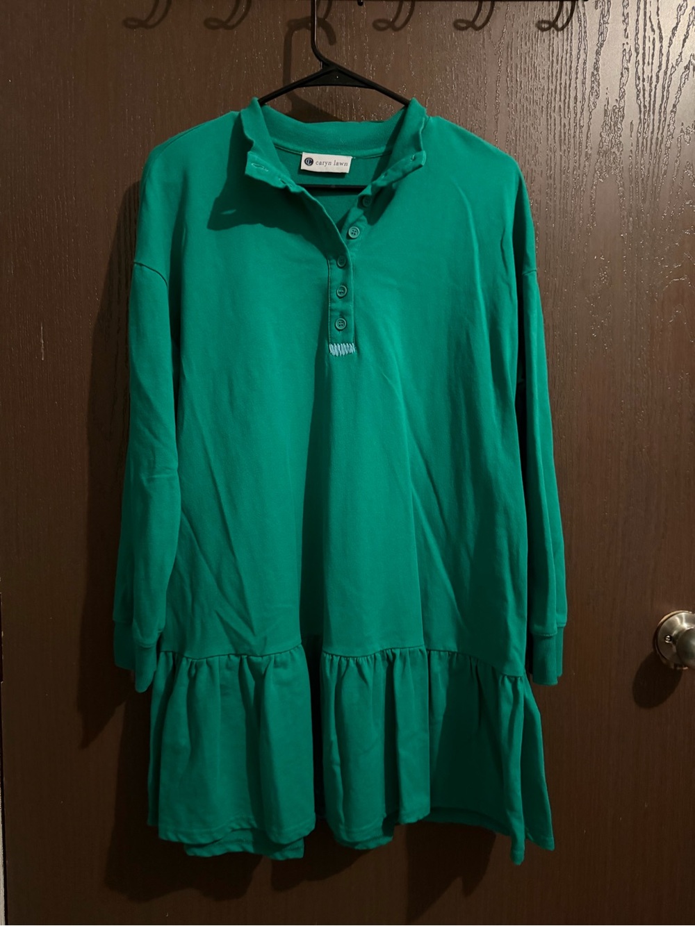 Caryn Lawn Maggie Dress, a casual preppy-style sweatshirt tunic dress.